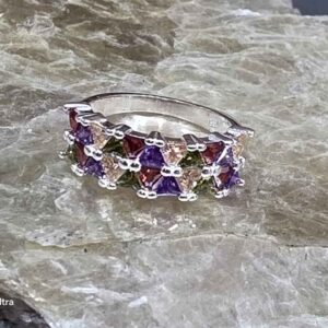 Anillo De Plata 925 Circones MultiColor