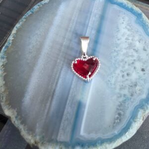 Colgante corazón, plata 925